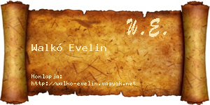 Walkó Evelin névjegykártya